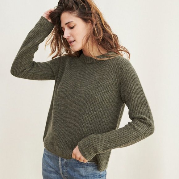 Jenni Kayne Sweaters - Jenni Kayne Cashmere Fisherman Sweater Olive M
